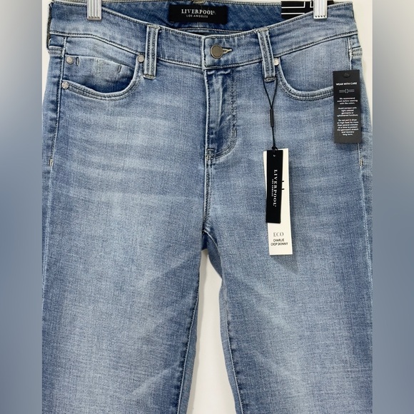 Liverpool Charlie Crop Skinny with Wide Rolled Cuff in Champlain. Size … - Picture 4 of 12